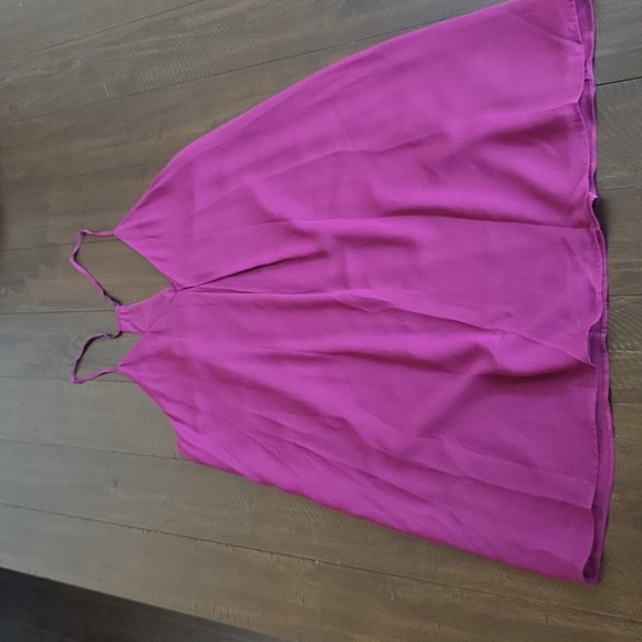 Alice + Olivia Fierra Racerback Silk Mini Slip Dress Burgundy Purple, Size S/P - Picture 5 of 9